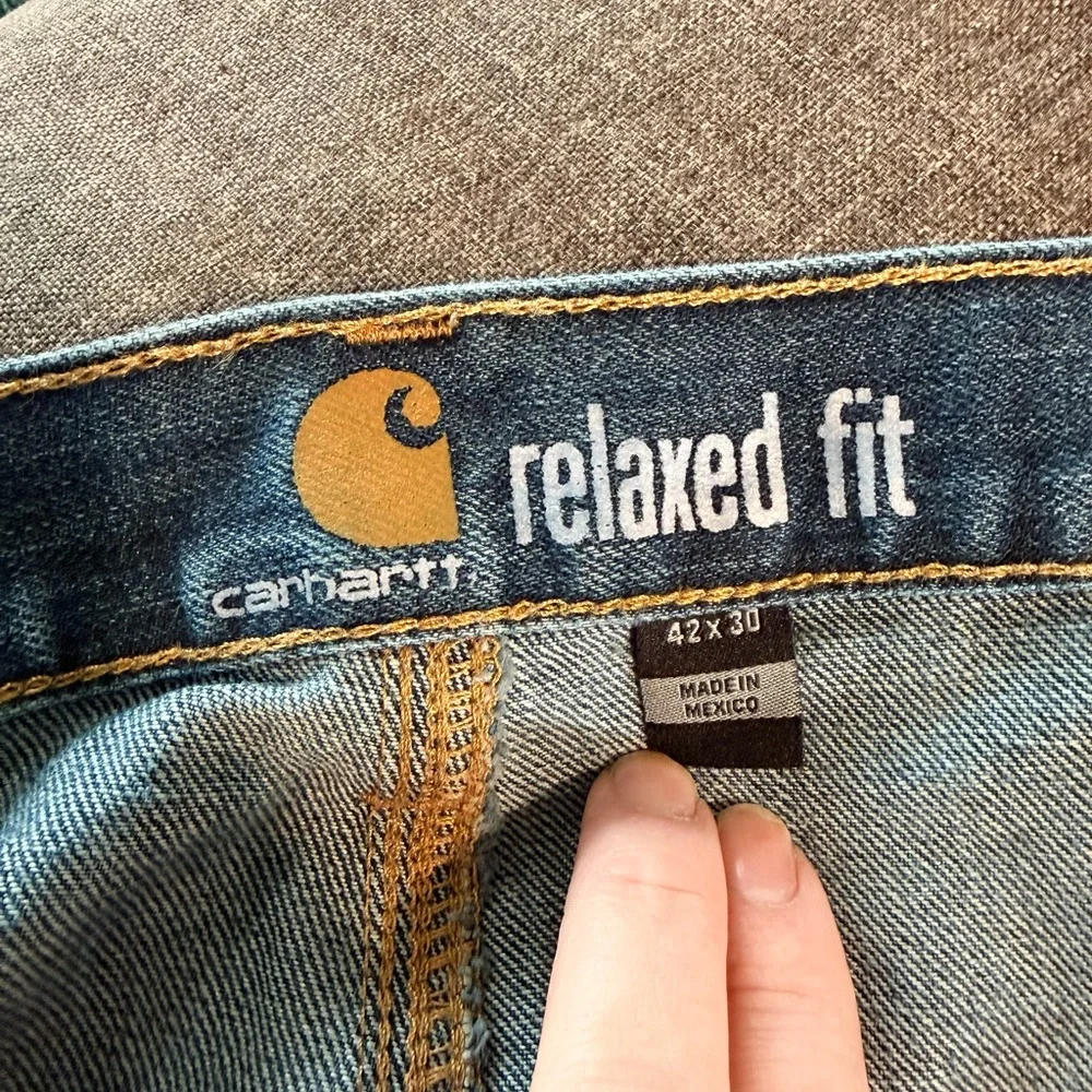 Carhartt Relaxed Fit Carpenter Jeans Men’s 42x30 Utility Workwear Denim